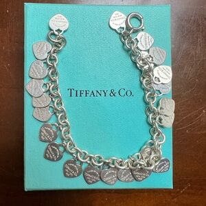 Tiffany & Co. Silver Heart Charm Bracelet